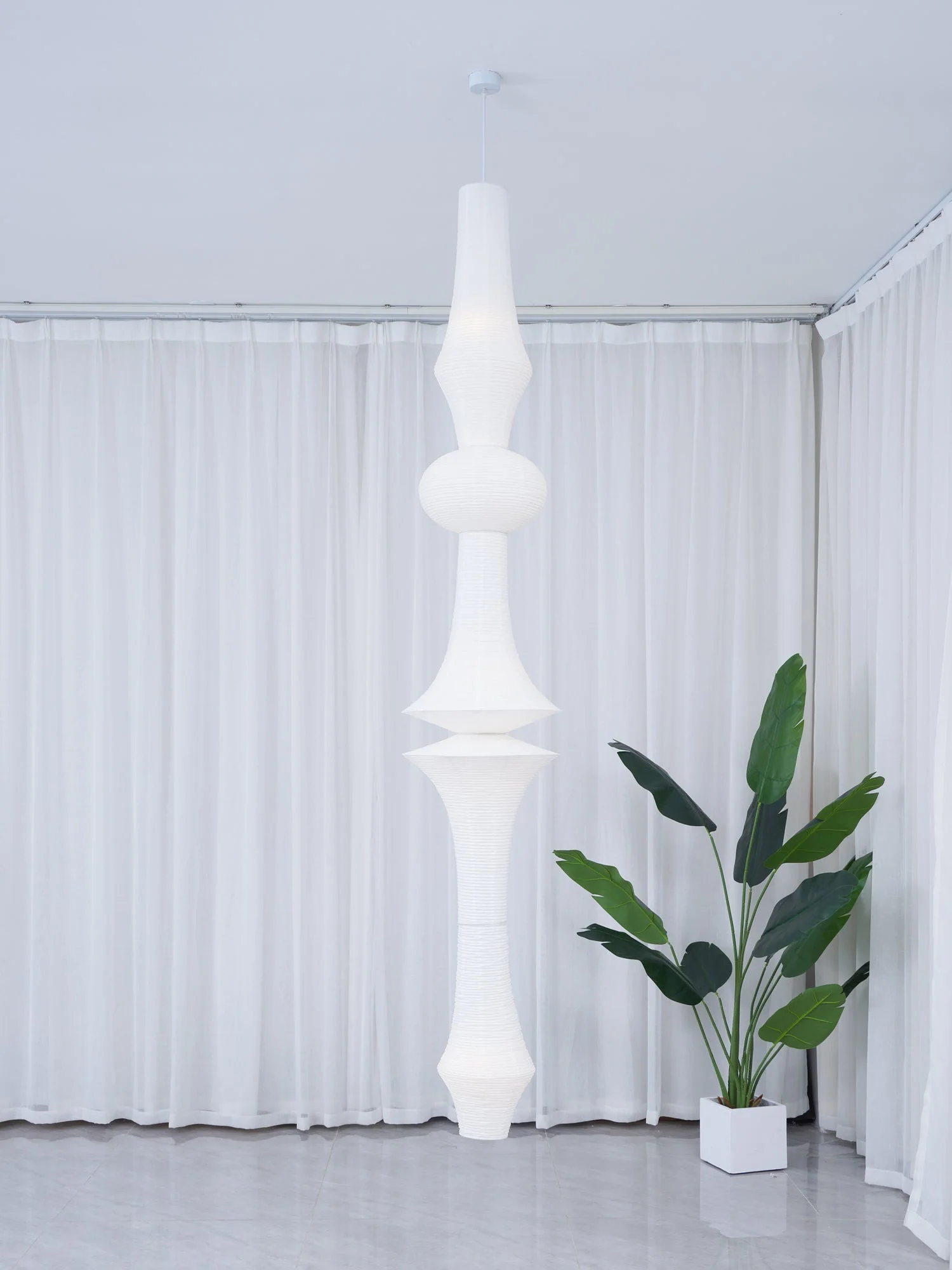 Lustra Pendant Light Washi Paper E for Living Room - Image 63
