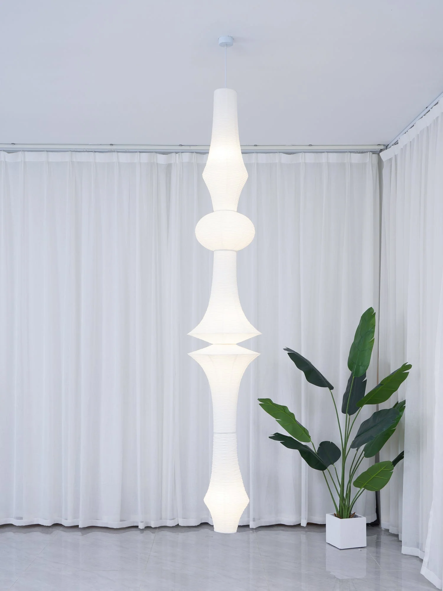 Lustra Pendant Light Washi Paper E for Living Room - Image 65