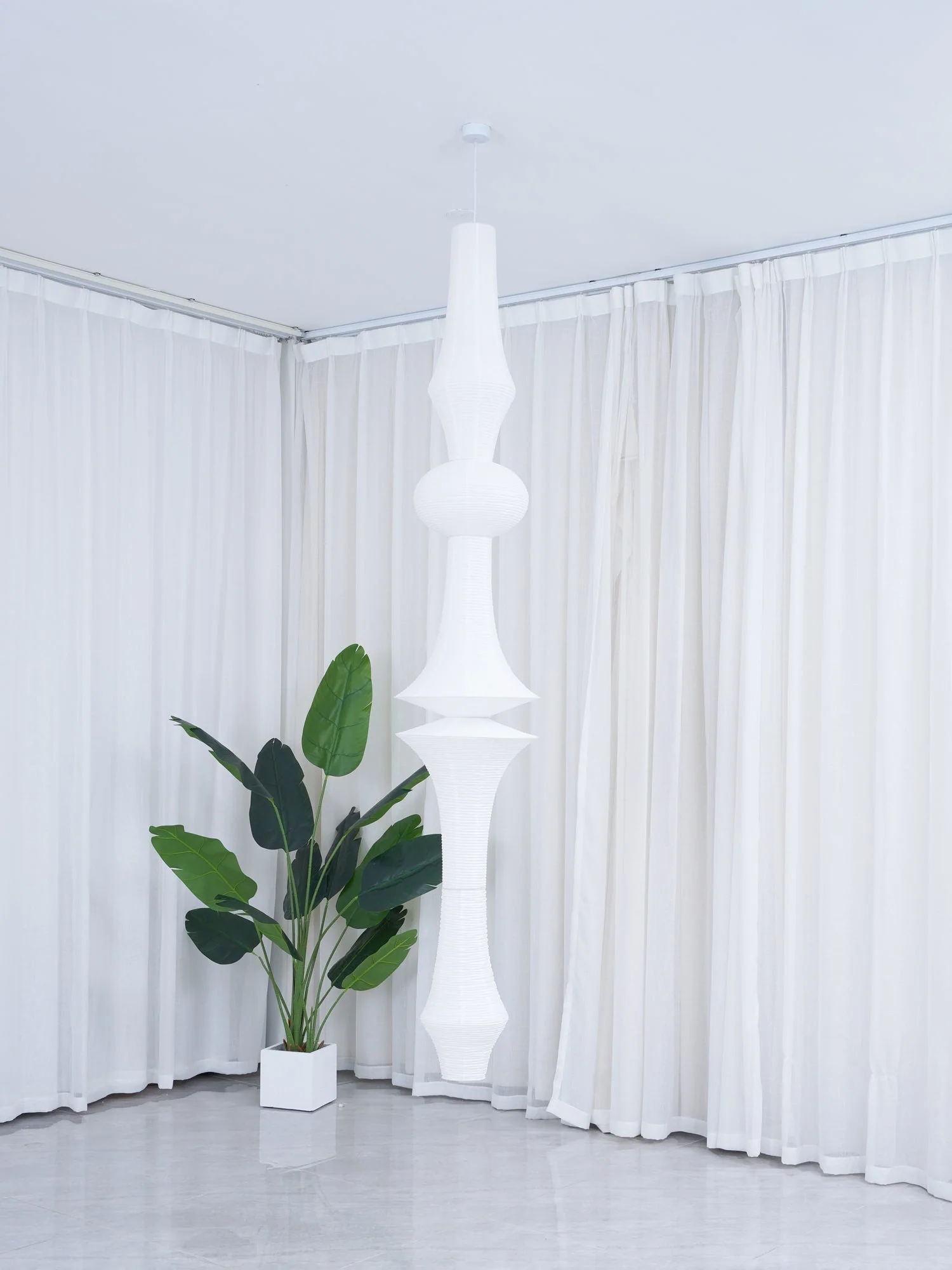 Lustra Pendant Light Washi Paper E for Living Room - Image 66