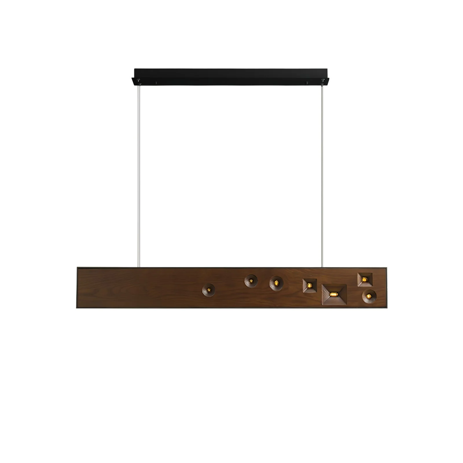 Lustra Pendant Light Wood Gemstone Linear LED - Image 10