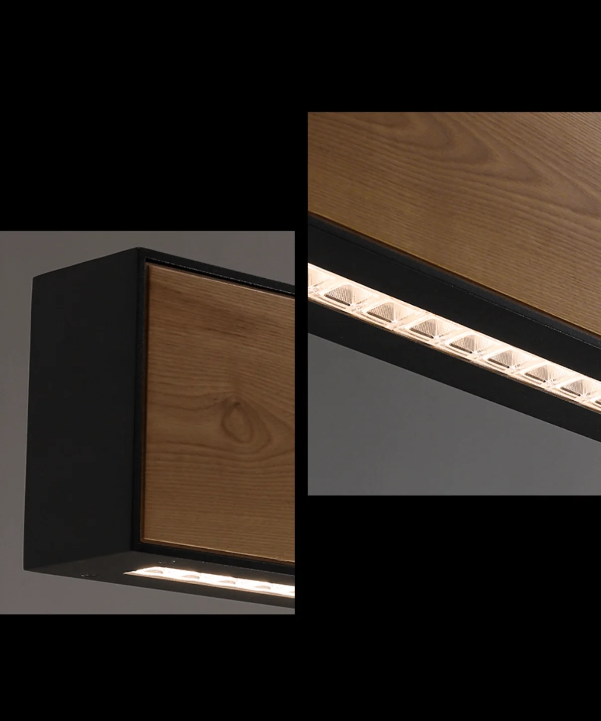 Lustra Pendant Light Wood Gemstone Linear LED - Image 13