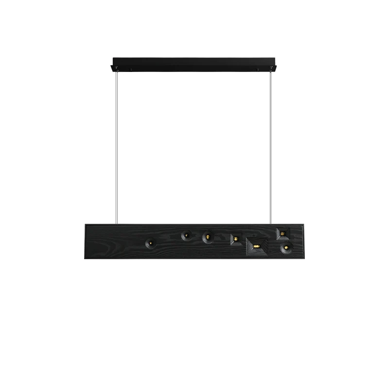 Lustra Pendant Light Wood Gemstone Linear LED - Image 22