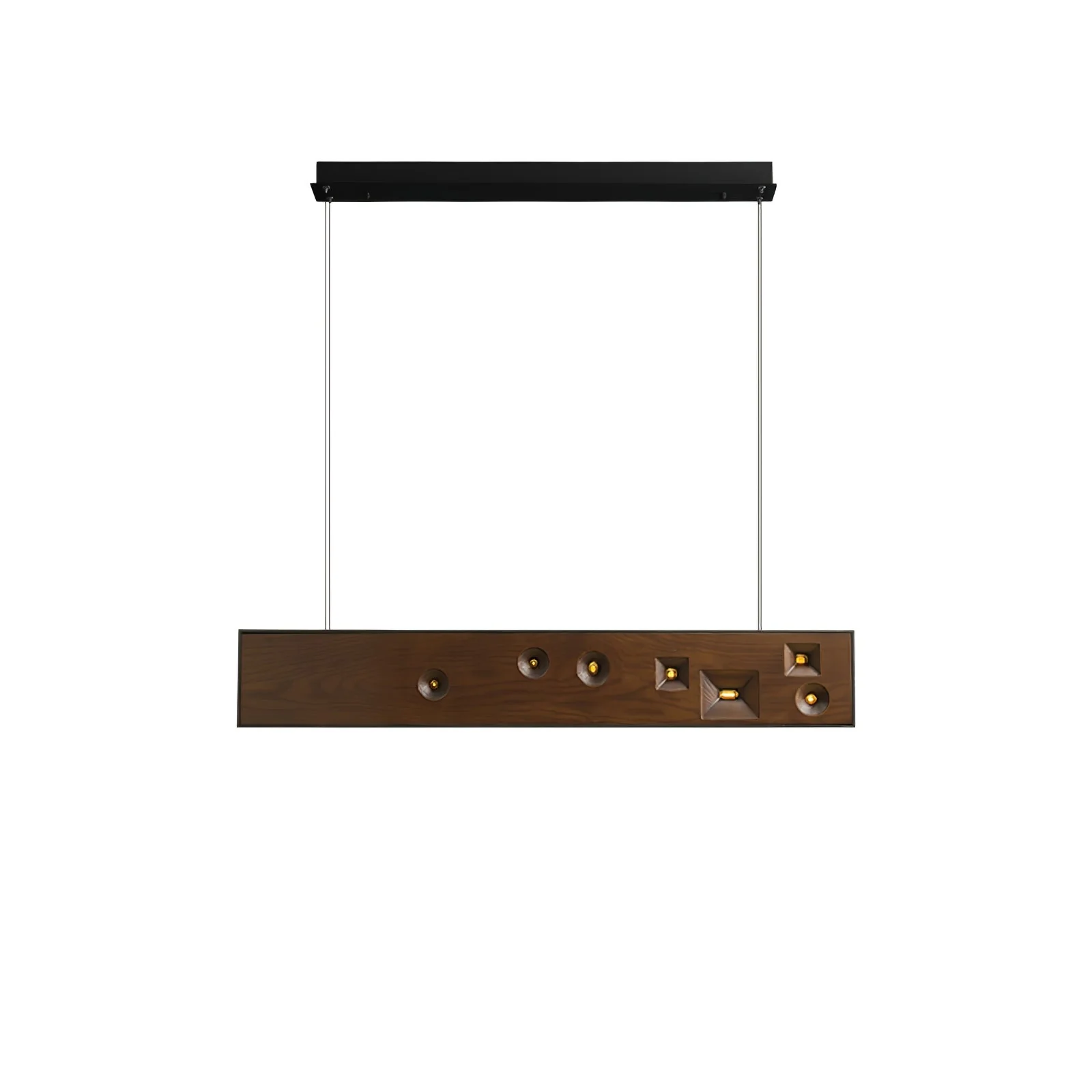 Lustra Pendant Light Wood Gemstone Linear LED - Image 27