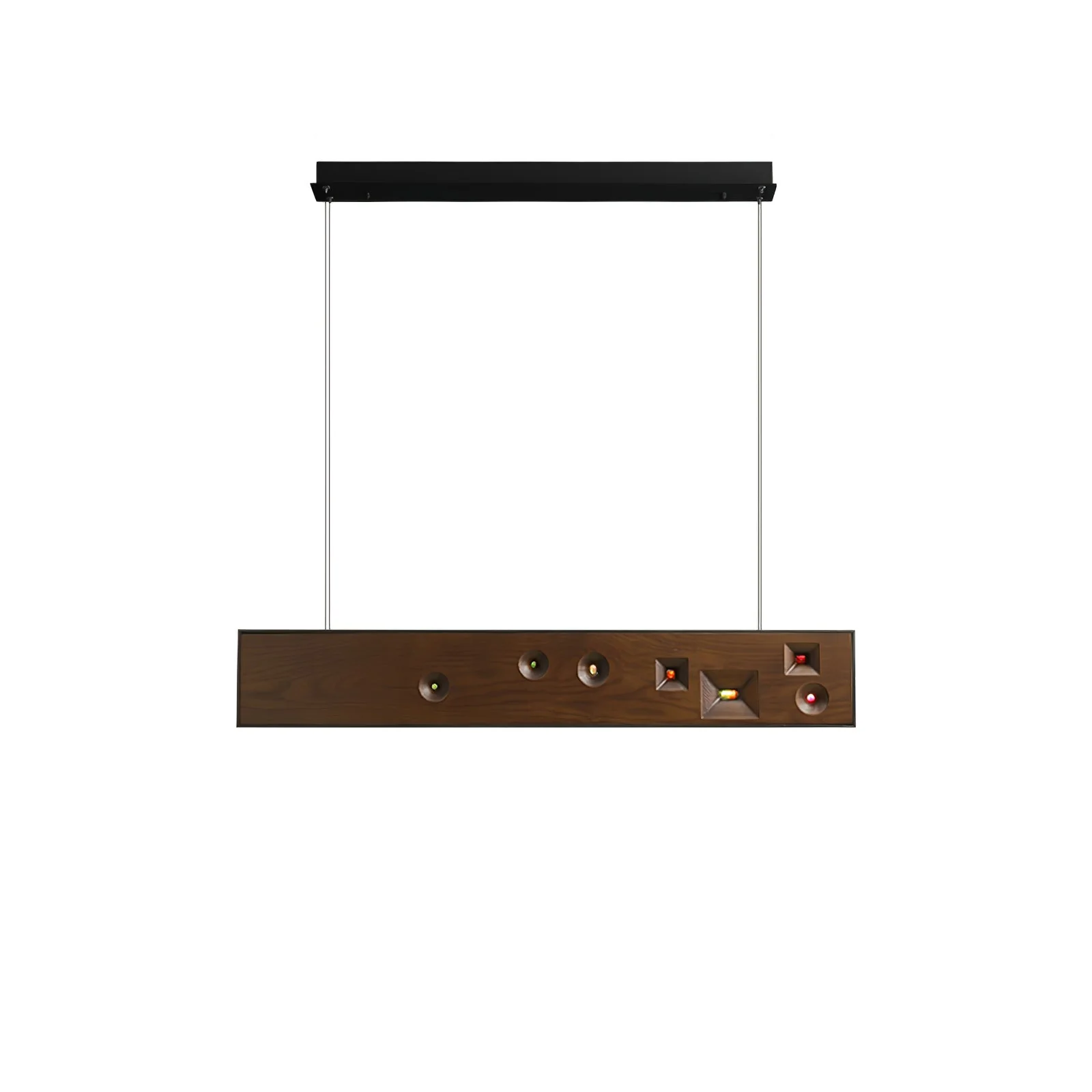 Lustra Pendant Light Wood Gemstone Linear LED - Image 31