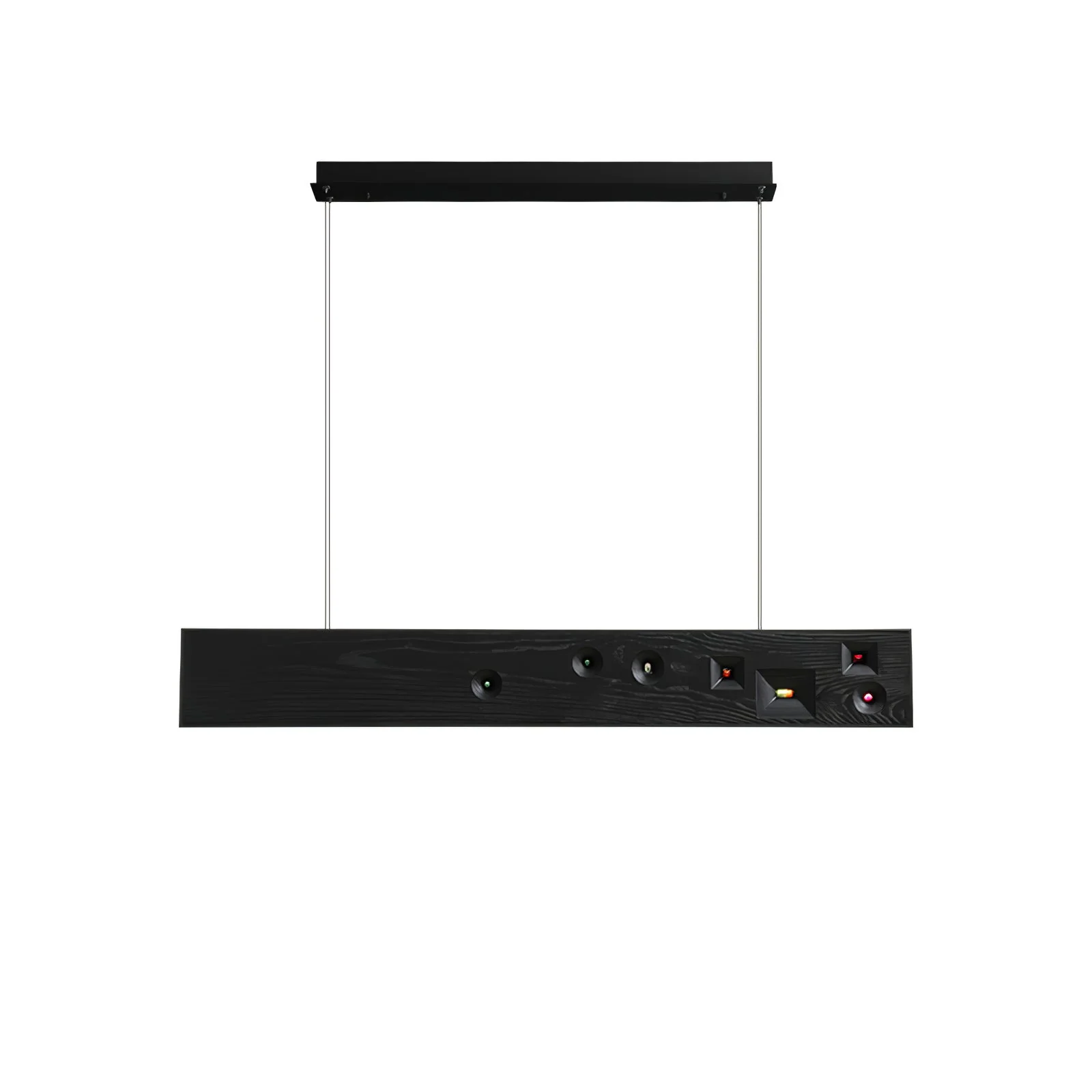 Lustra Pendant Light Wood Gemstone Linear LED - Image 39