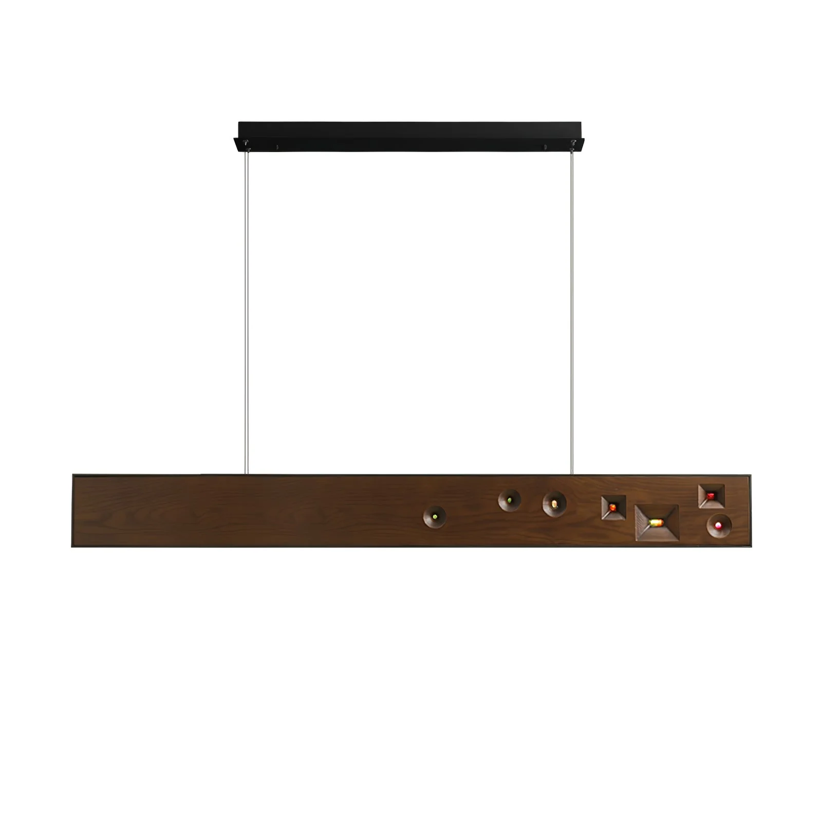 Lustra Pendant Light Wood Gemstone Linear LED - Image 46