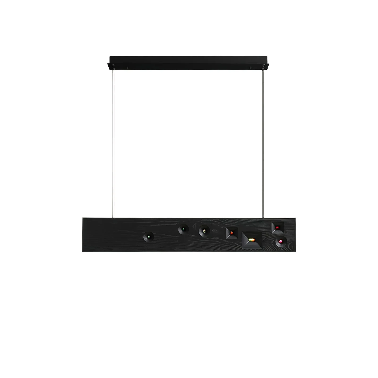 Lustra Pendant Light Wood Gemstone Linear LED - Image 5