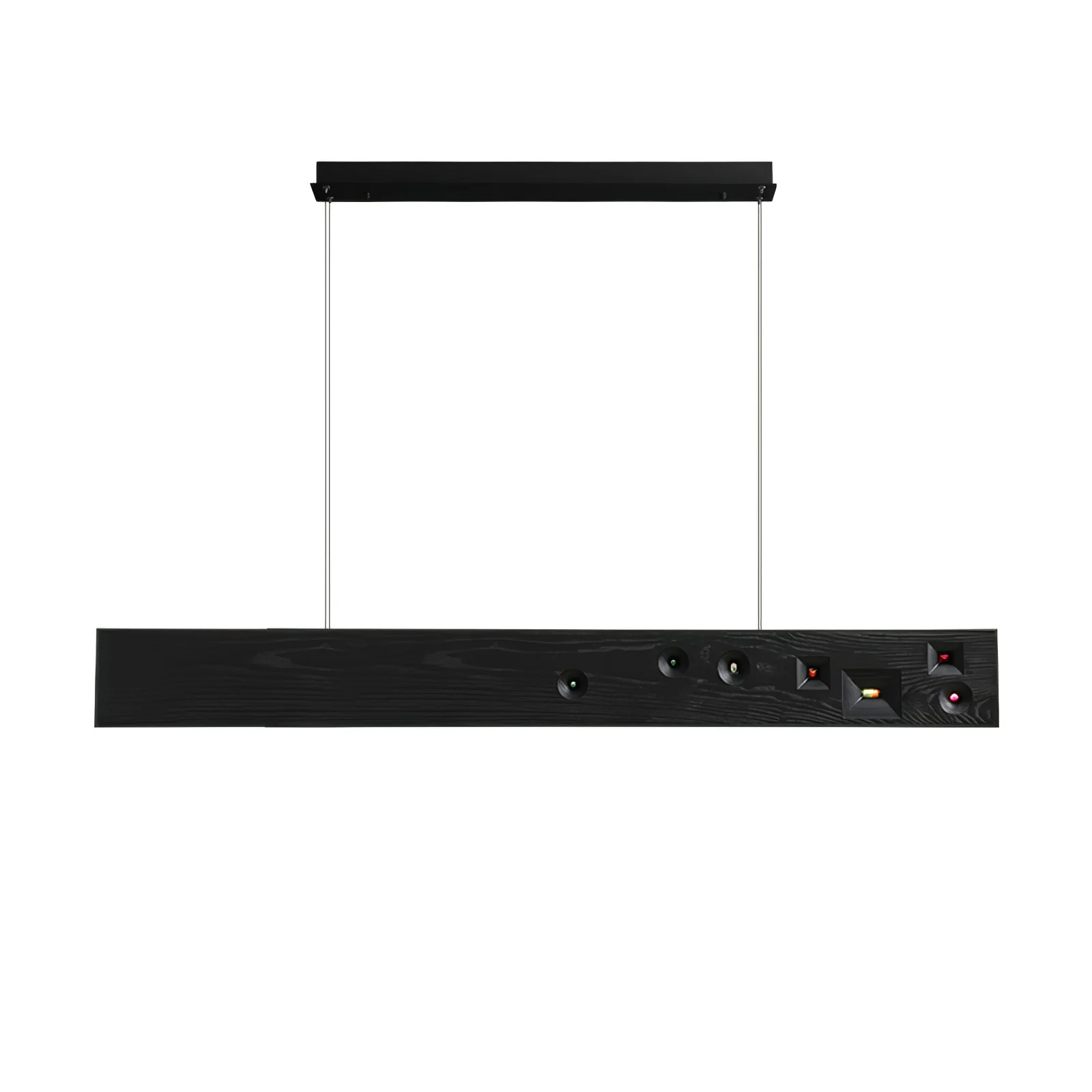 Lustra Pendant Light Wood Gemstone Linear LED - Image 52