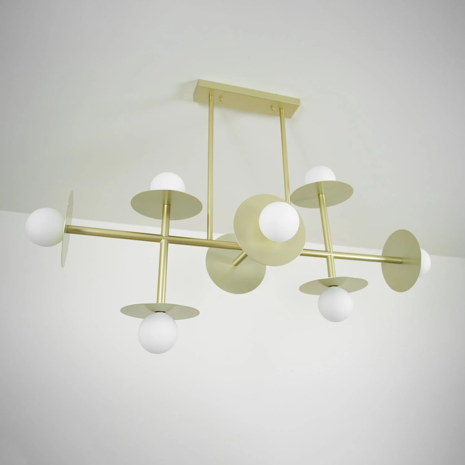 Lustra Strada Chandelier Brass Glass Geometric - Image 19