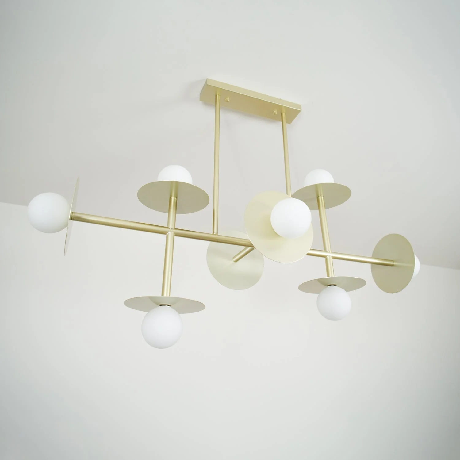 Lustra Strada Chandelier Brass Glass Geometric - Image 23