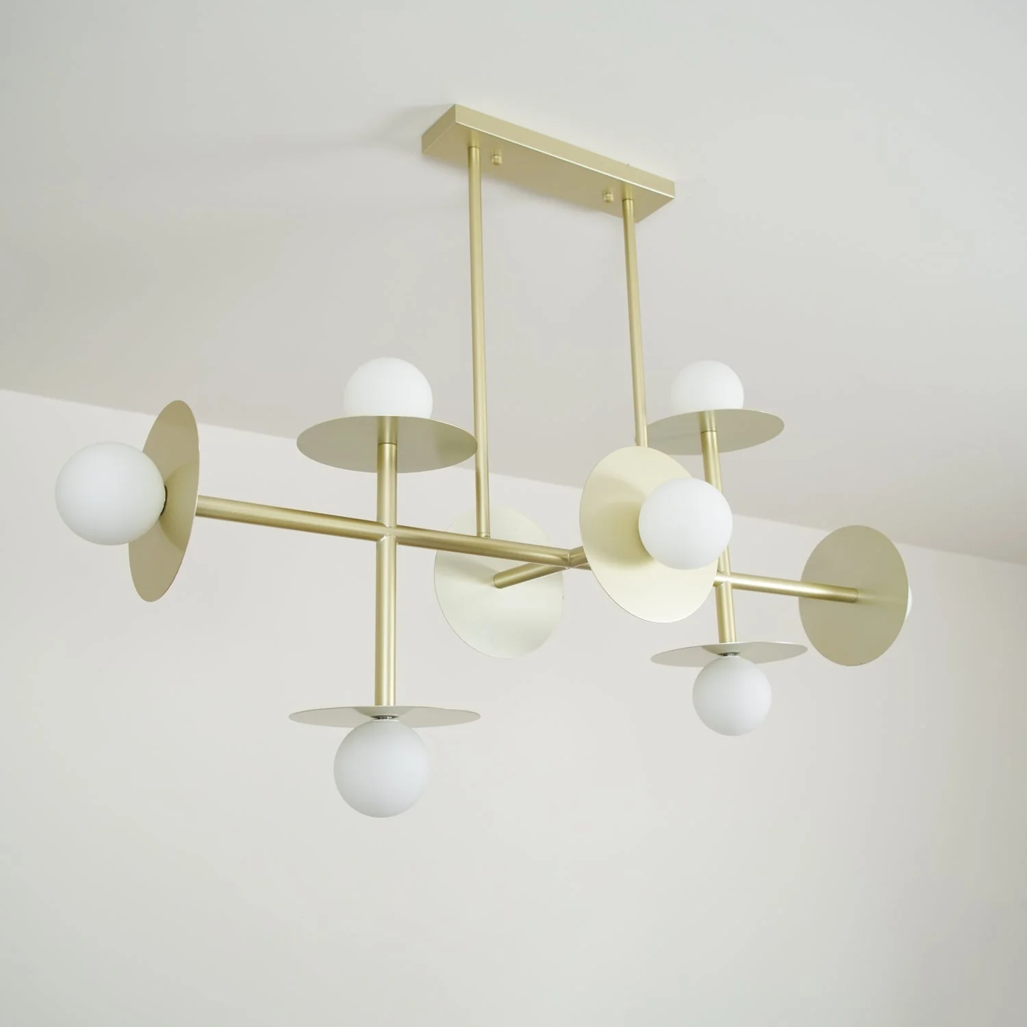 Lustra Strada Chandelier Brass Glass Geometric - Image 24