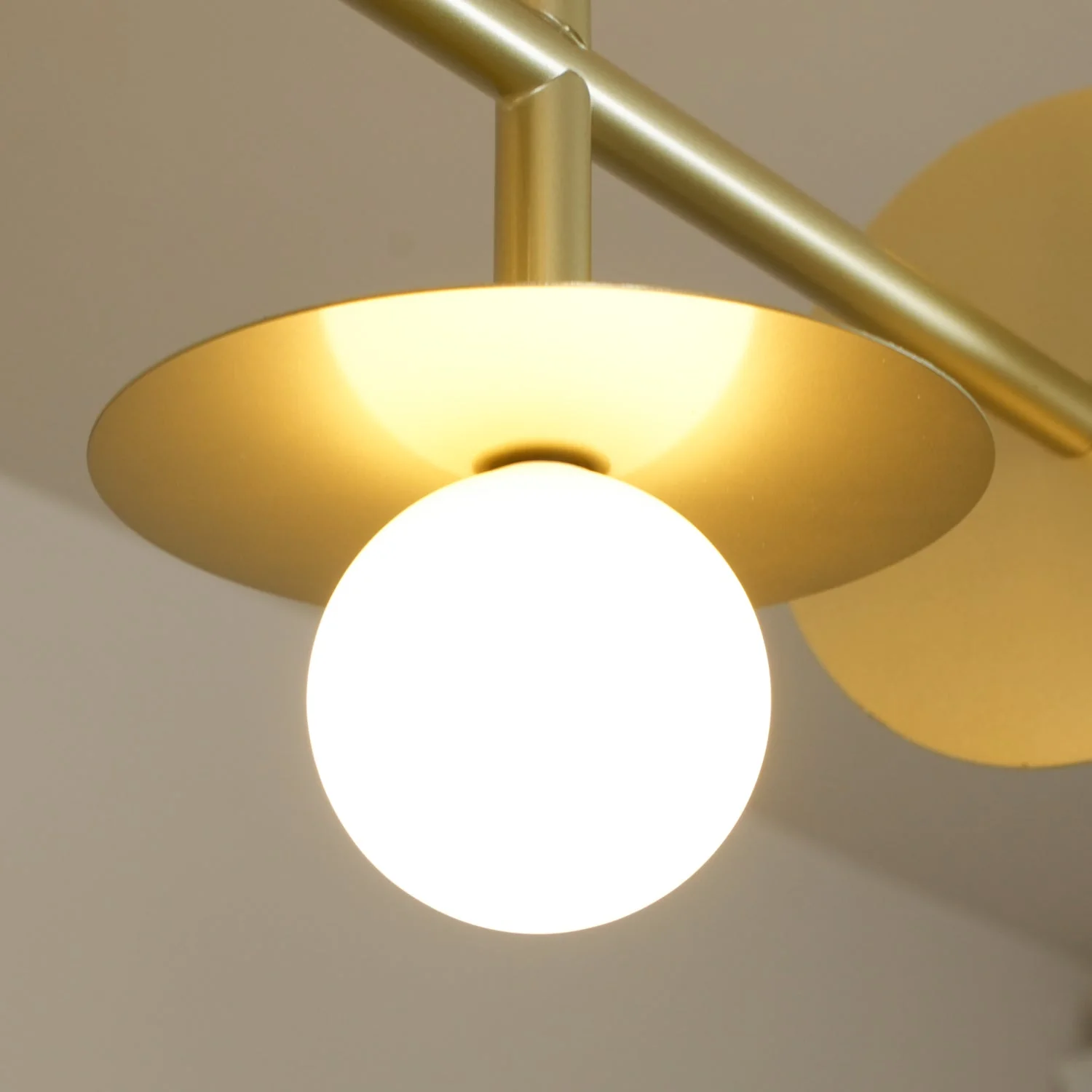 Lustra Strada Chandelier Brass Glass Geometric - Image 7