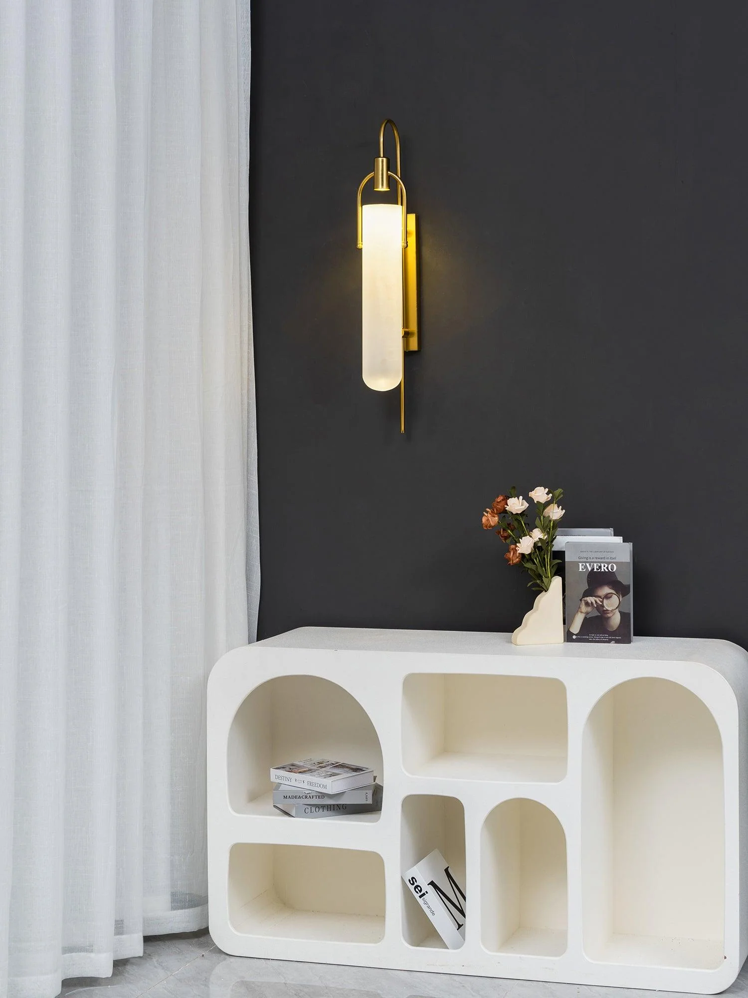 Lustra Wall Lamp Arc Glass Modern - Image 34