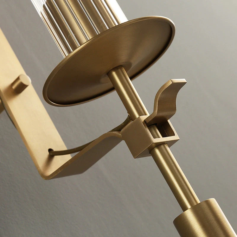 Lustra Wall Lamp Brass Minimalist Ribbed Glass - Image 47