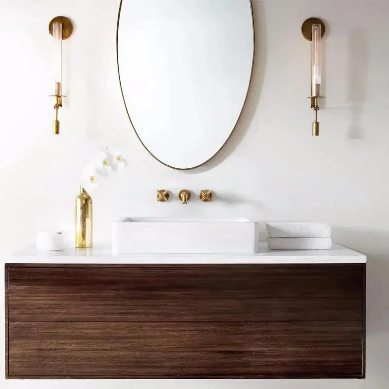 Lustra Wall Lamp Brass Minimalist Ribbed Glass - Image 76