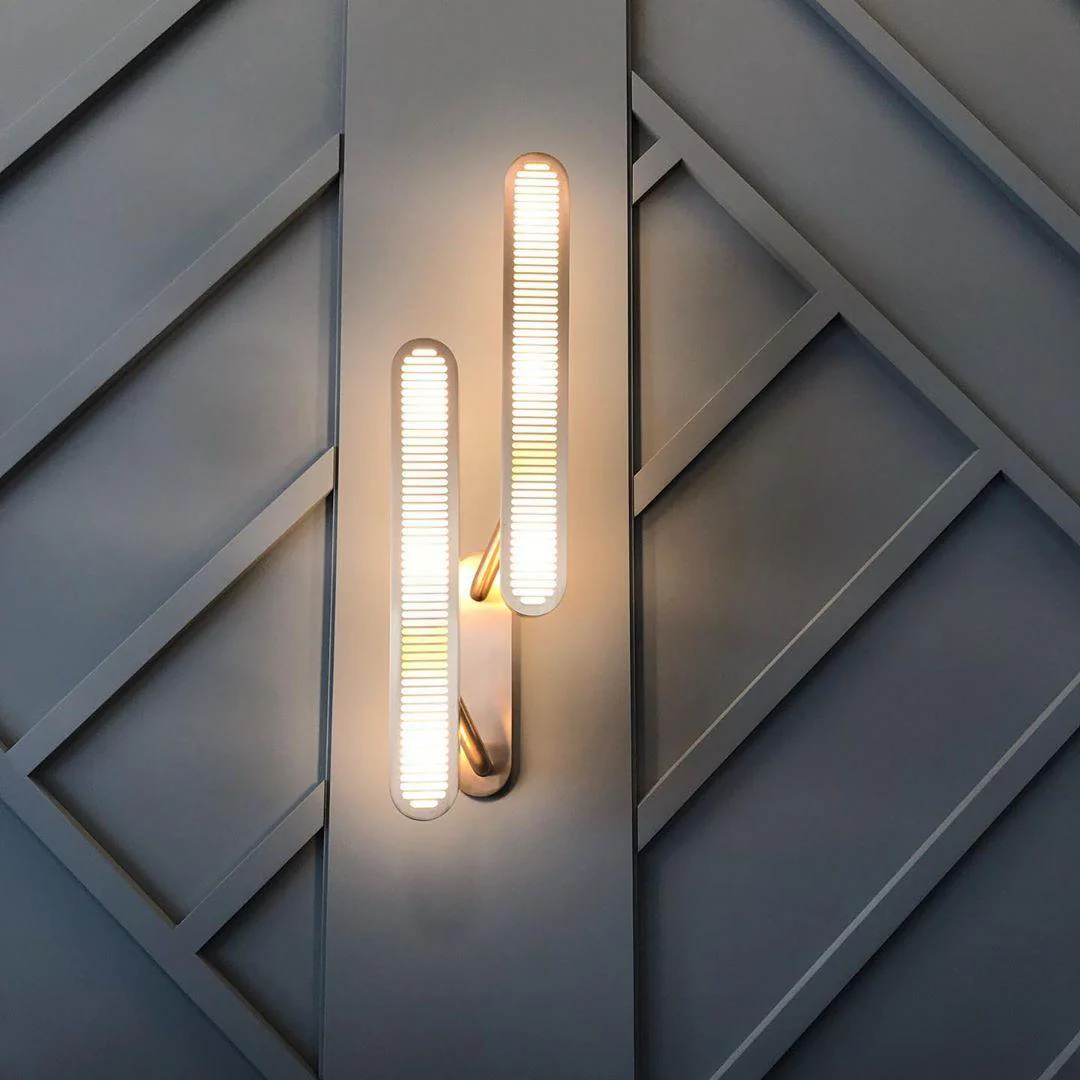 Lustra Wall Lamp Brass Slotted Grill - Image 16