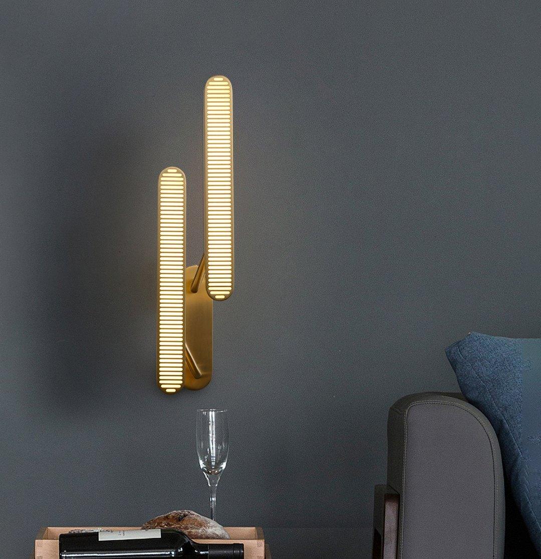Lustra Wall Lamp Brass Slotted Grill - Image 4