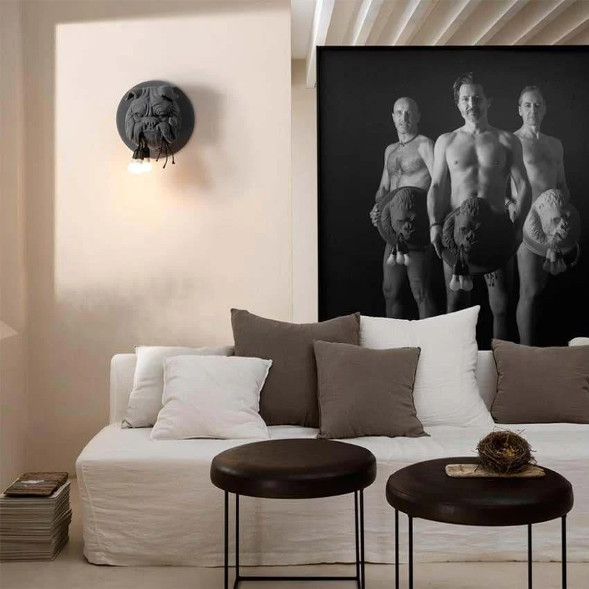 Lustra Wall Lamp Bulldog Sculpture Whimsical - Image 39
