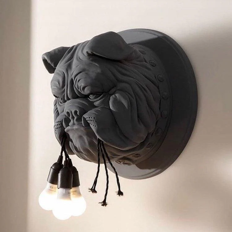 Lustra Wall Lamp Bulldog Sculpture Whimsical - Image 7