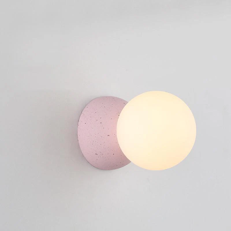 Lustra Wall Lamp Concrete Opal Glass - Image 14