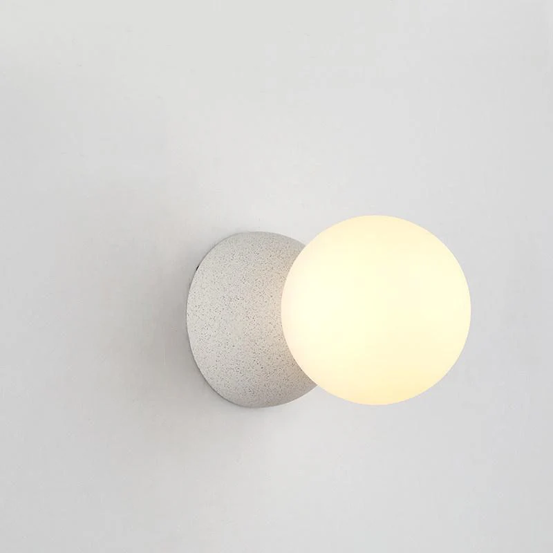 Lustra Wall Lamp Concrete Opal Glass - Image 15