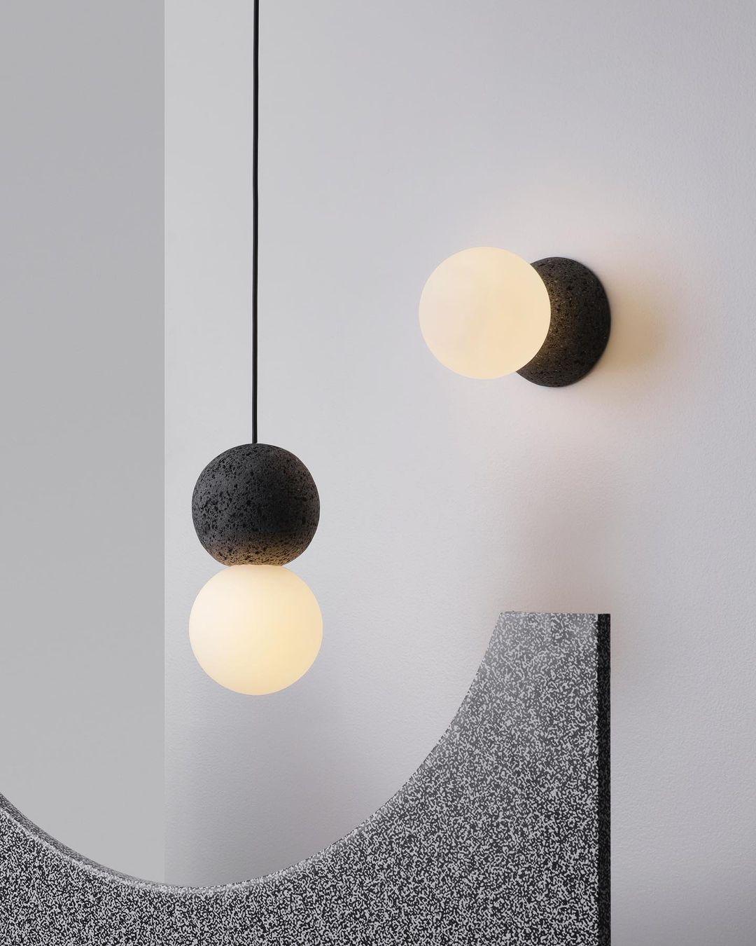 Lustra Wall Lamp Concrete Opal Glass - Image 18