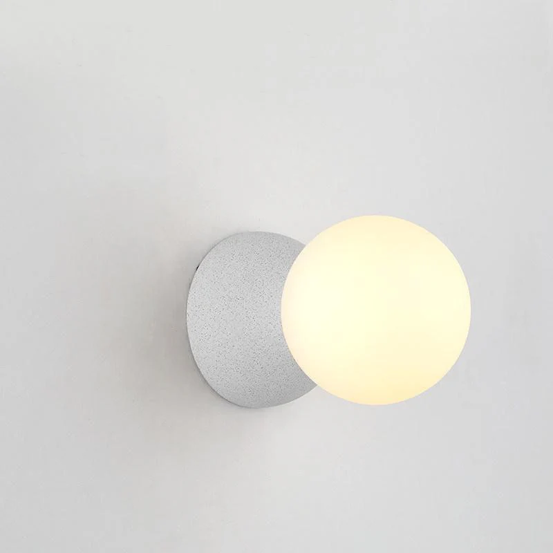 Lustra Wall Lamp Concrete Opal Glass - Image 19