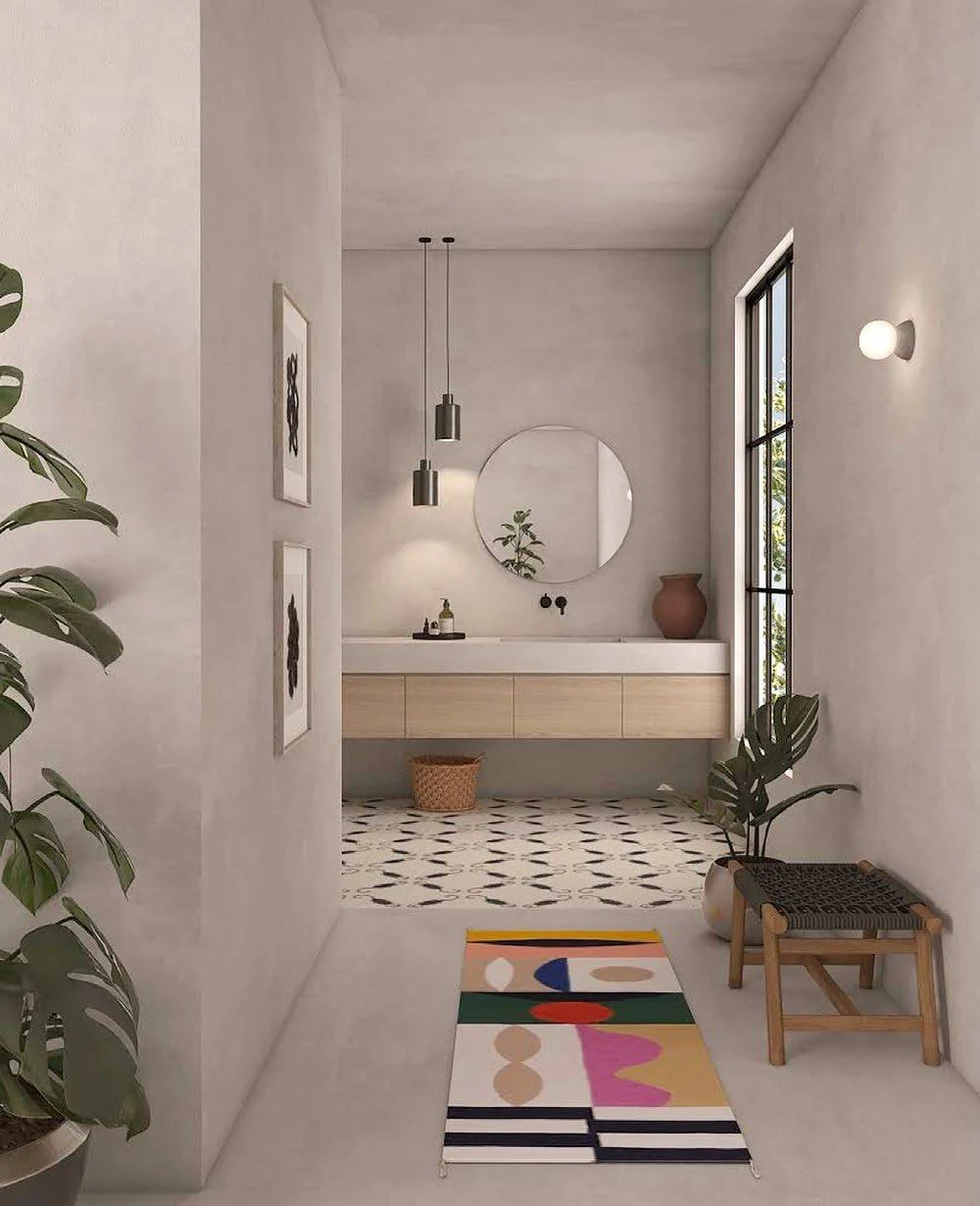 Lustra Wall Lamp Concrete Opal Glass - Image 3