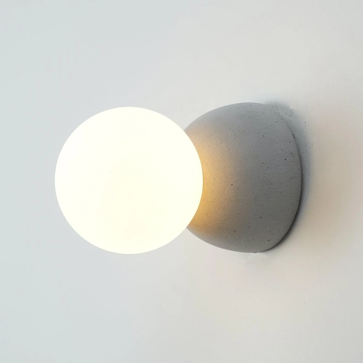 Lustra Wall Lamp Concrete Opal Glass - Image 38