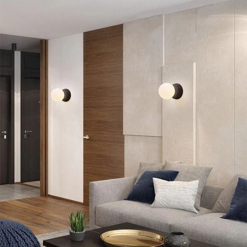 Lustra Wall Lamp Concrete Opal Glass - Image 43