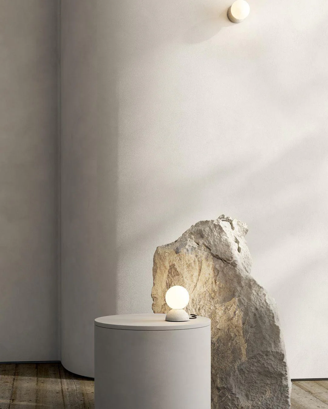 Lustra Wall Lamp Concrete Opal Glass - Image 47