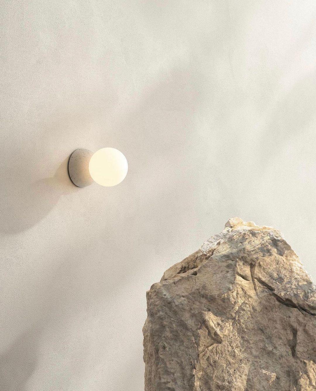 Lustra Wall Lamp Concrete Opal Glass - Image 49