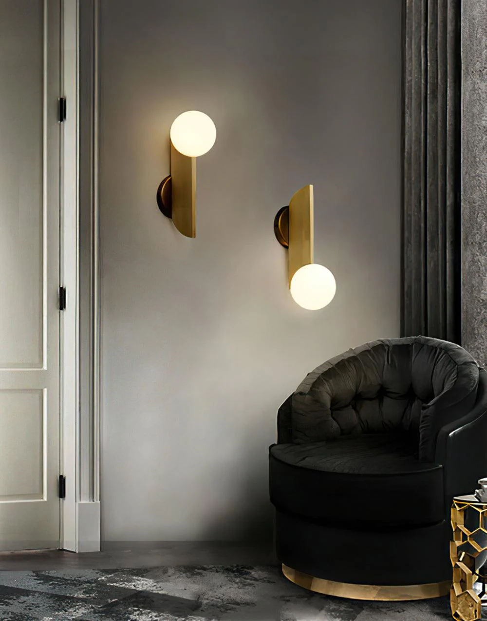 Lustra Wall Lamp Glass Globe Sculptural - Image 6