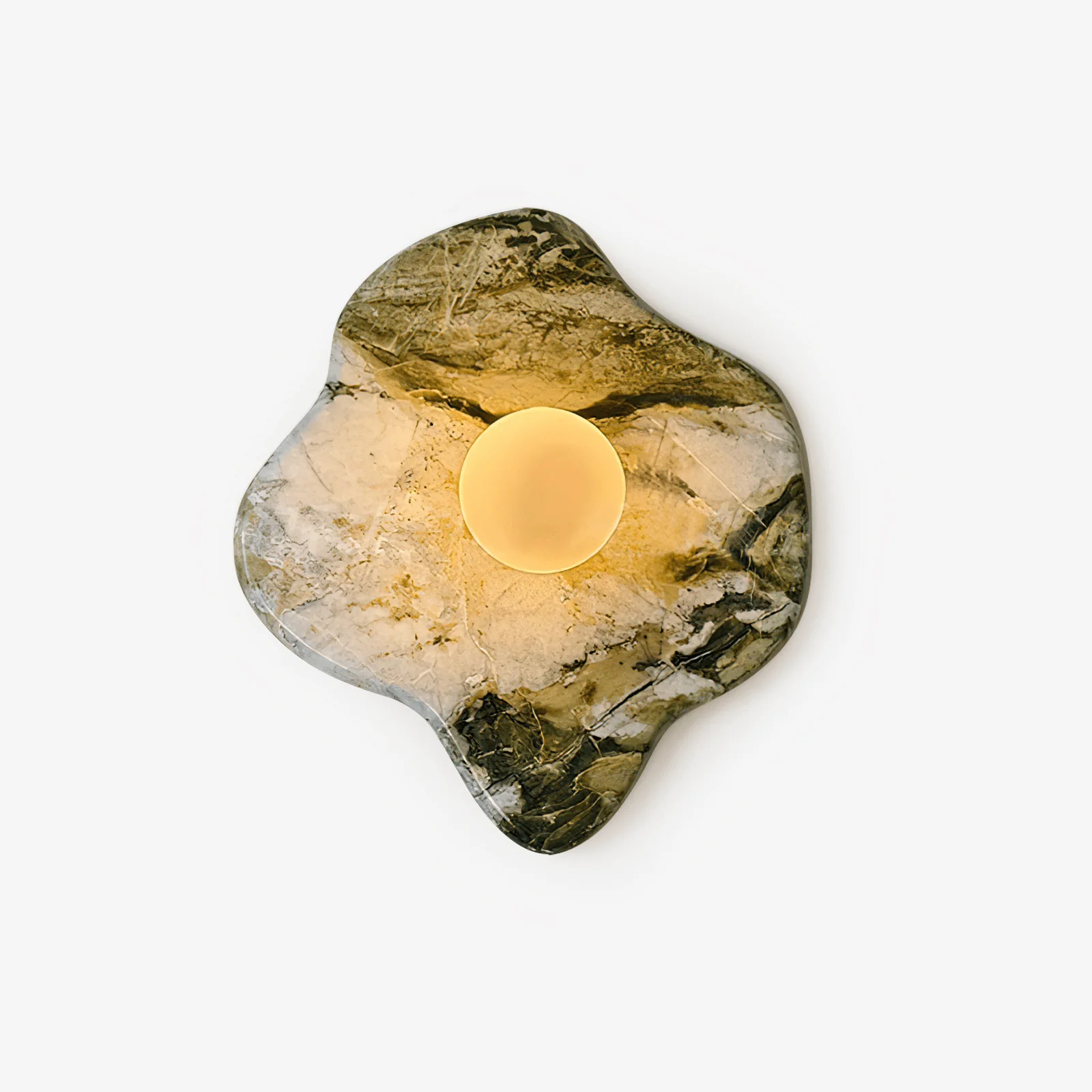Lustra Wall Lamp Green Marble Glass