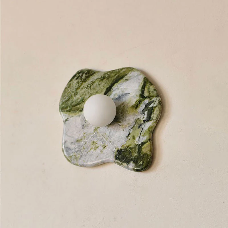 Lustra Wall Lamp Green Marble Glass - Image 4