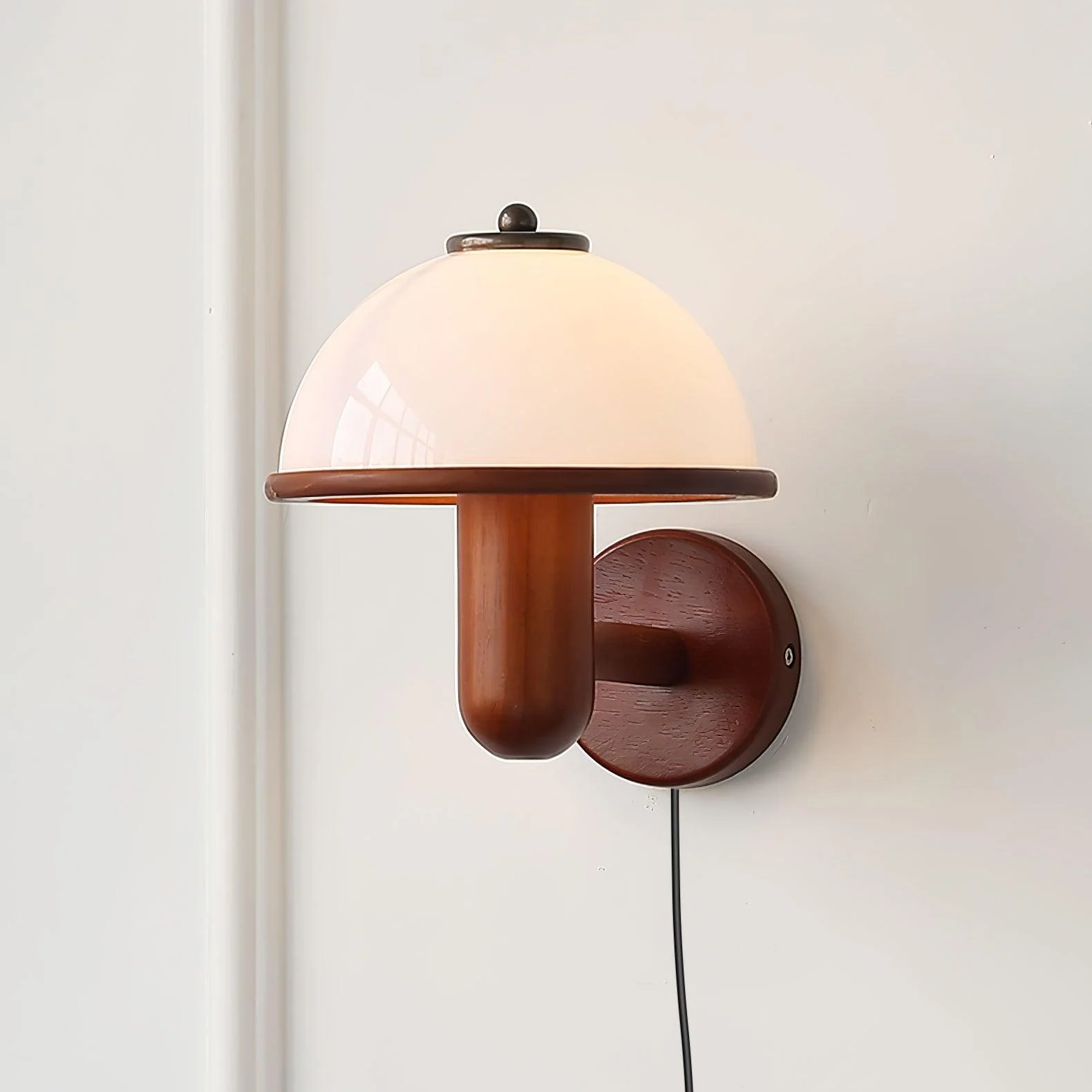Lustra Wall Lamp Mushroom Wood Oak - Image 11