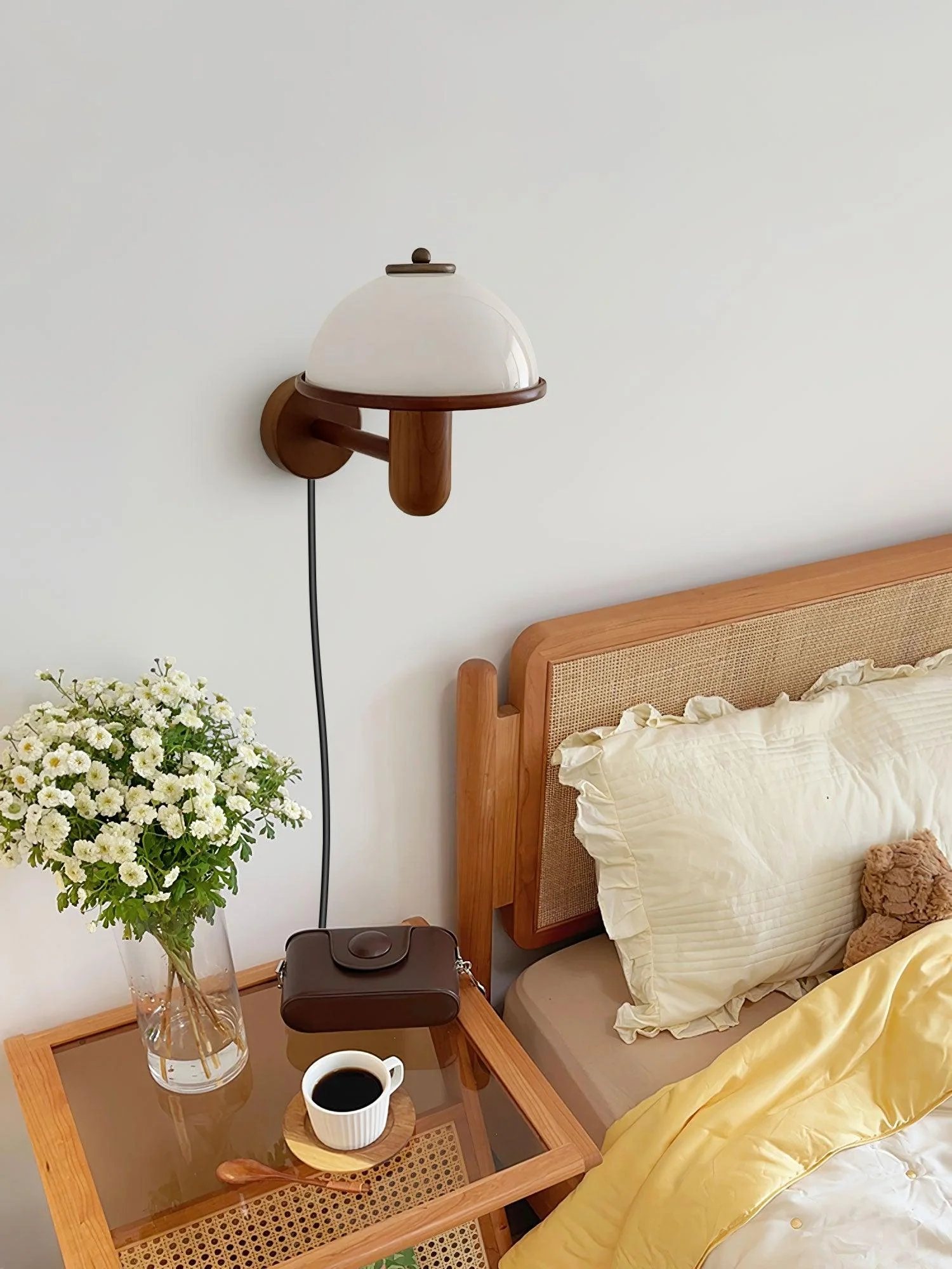 Lustra Wall Lamp Mushroom Wood Oak - Image 13