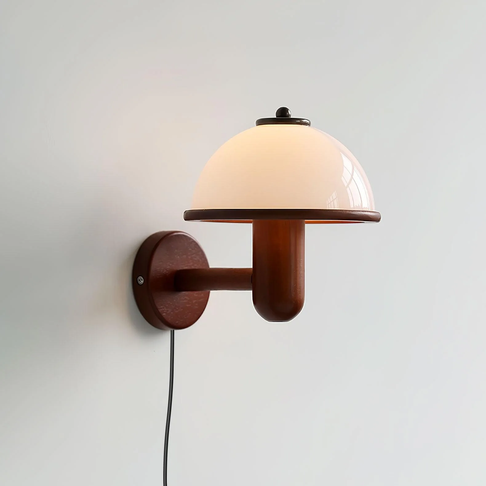 Lustra Wall Lamp Mushroom Wood Oak - Image 14