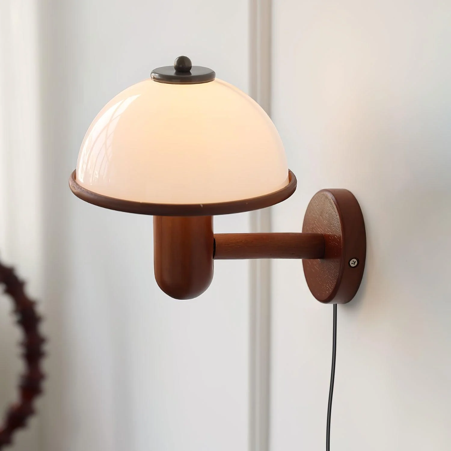 Lustra Wall Lamp Mushroom Wood Oak - Image 17