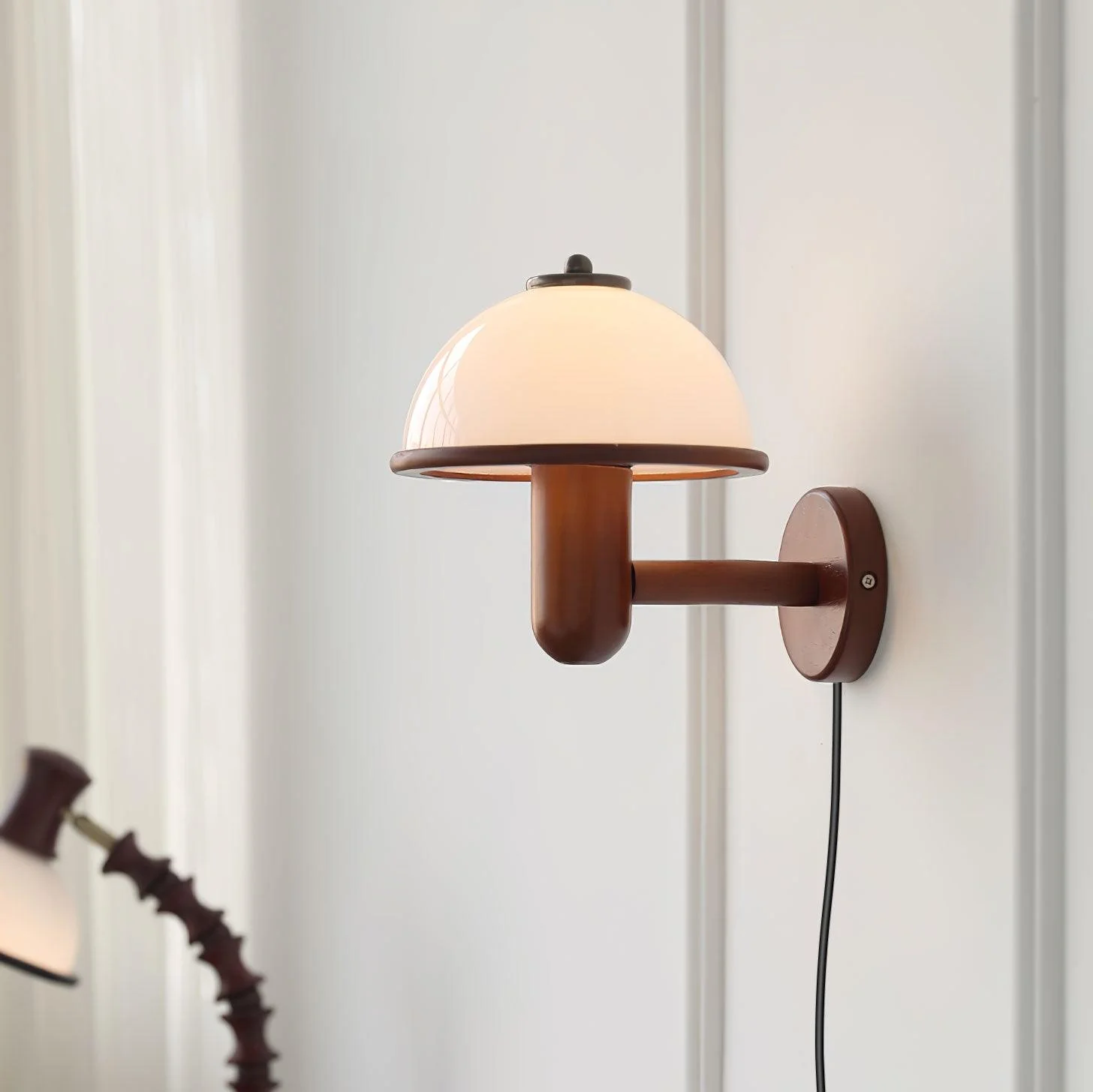 Lustra Wall Lamp Mushroom Wood Oak - Image 18
