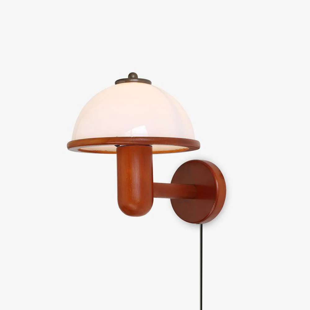Lustra Wall Lamp Mushroom Wood Oak - Image 20