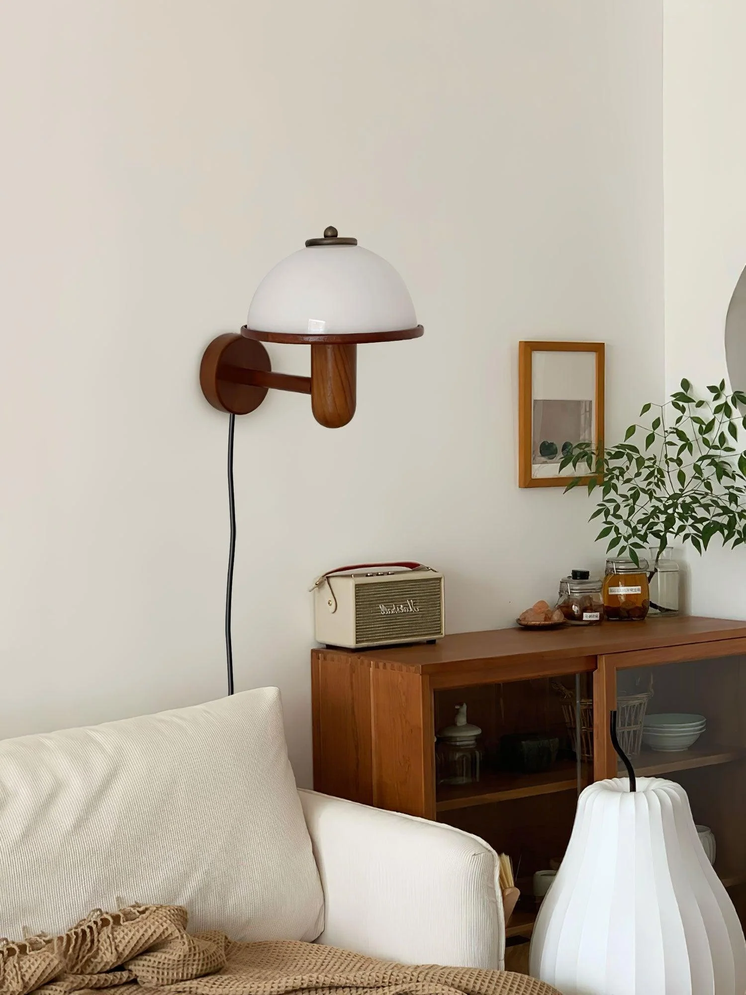Lustra Wall Lamp Mushroom Wood Oak - Image 22