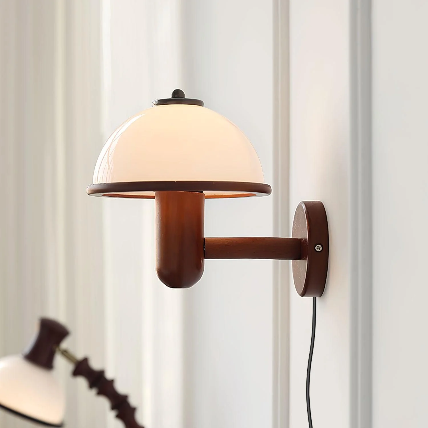 Lustra Wall Lamp Mushroom Wood Oak - Image 24
