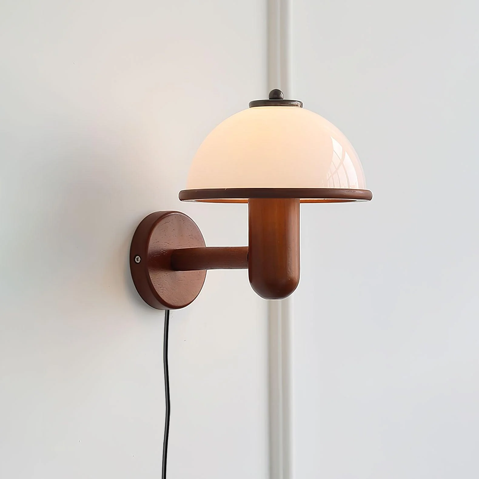 Lustra Wall Lamp Mushroom Wood Oak - Image 25