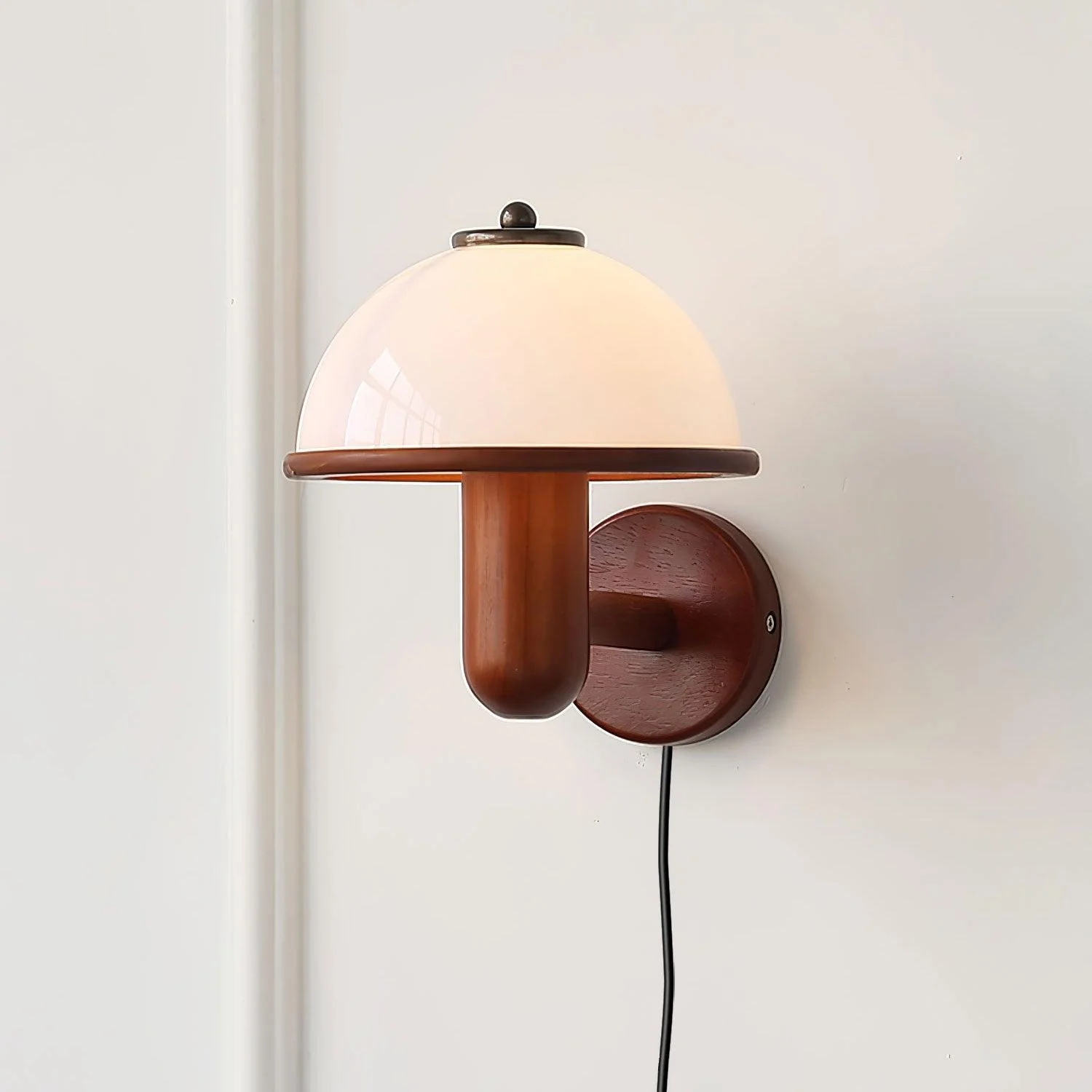 Lustra Wall Lamp Mushroom Wood Oak - Image 3