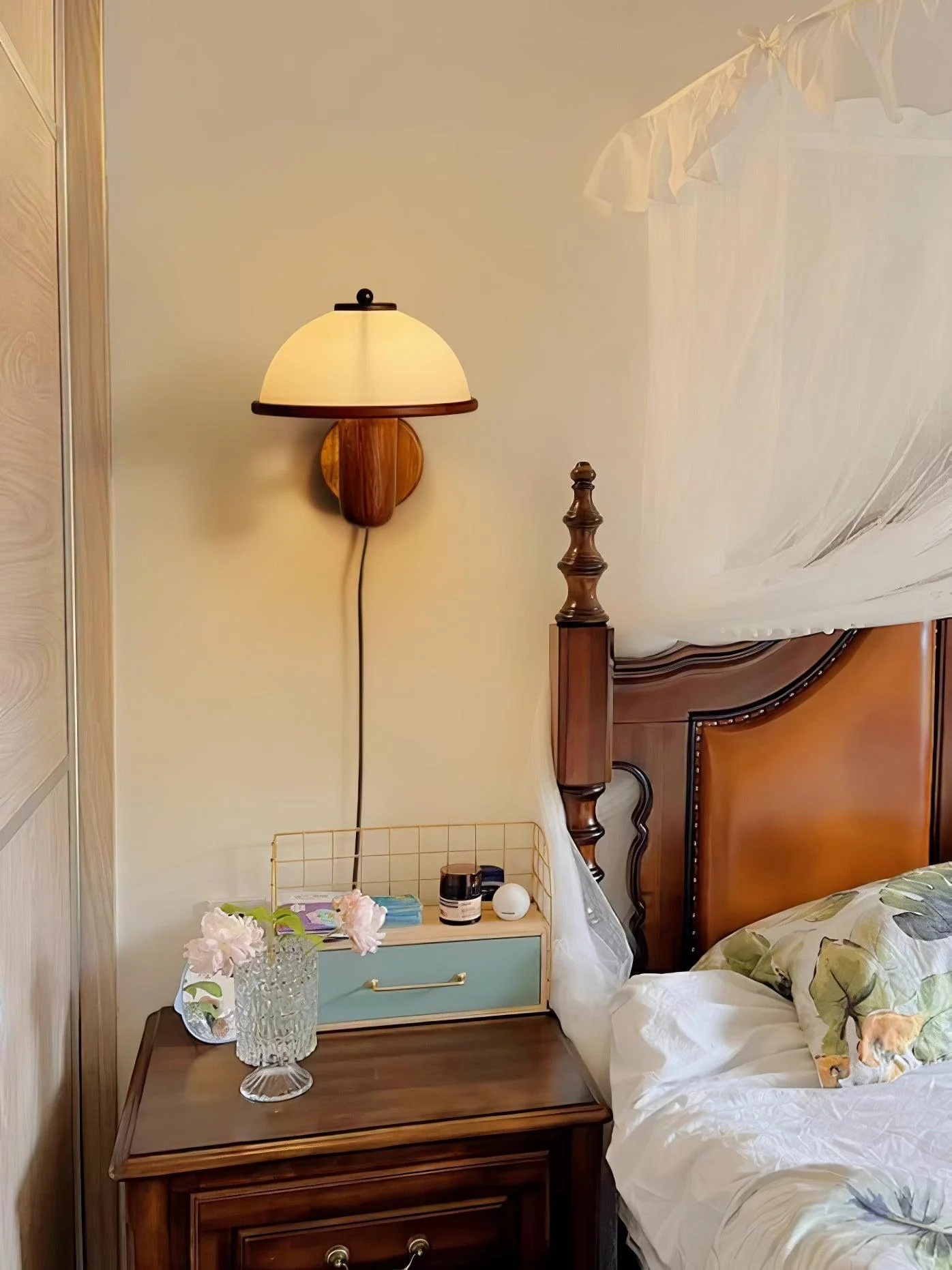 Lustra Wall Lamp Mushroom Wood Oak - Image 32