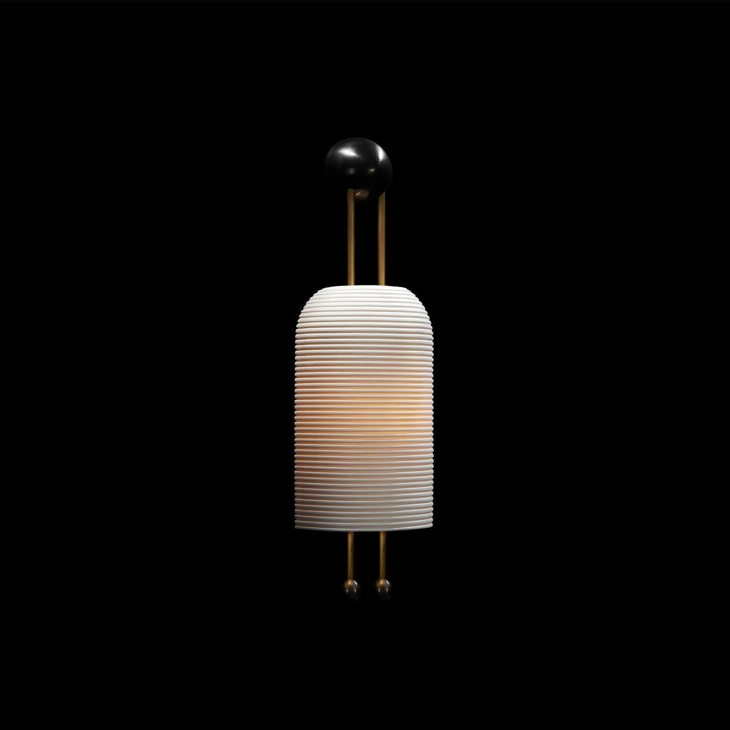 Lustra Wall Lamp Opal Glass Gold Rods - Image 13
