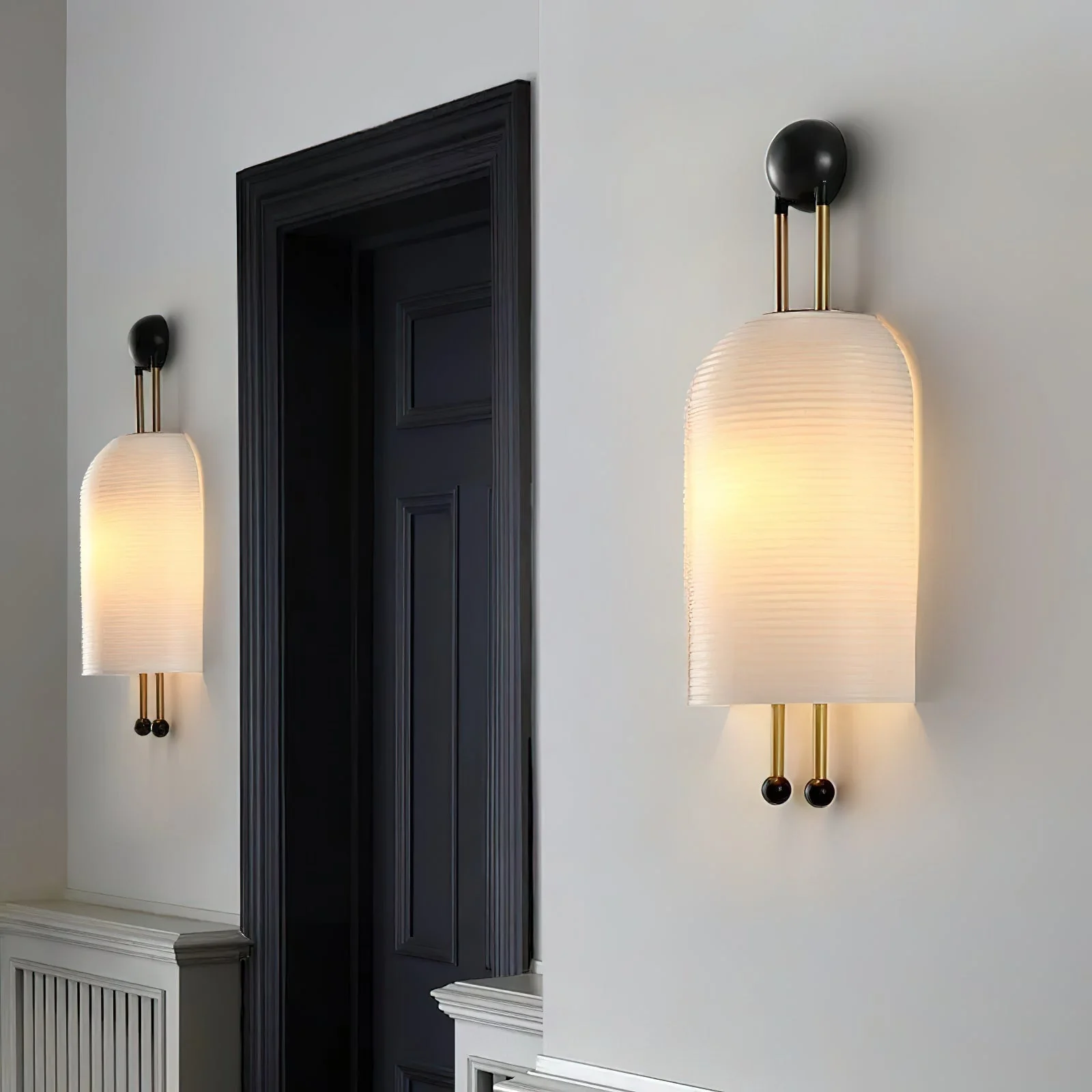 Lustra Wall Lamp Opal Glass Gold Rods - Image 18