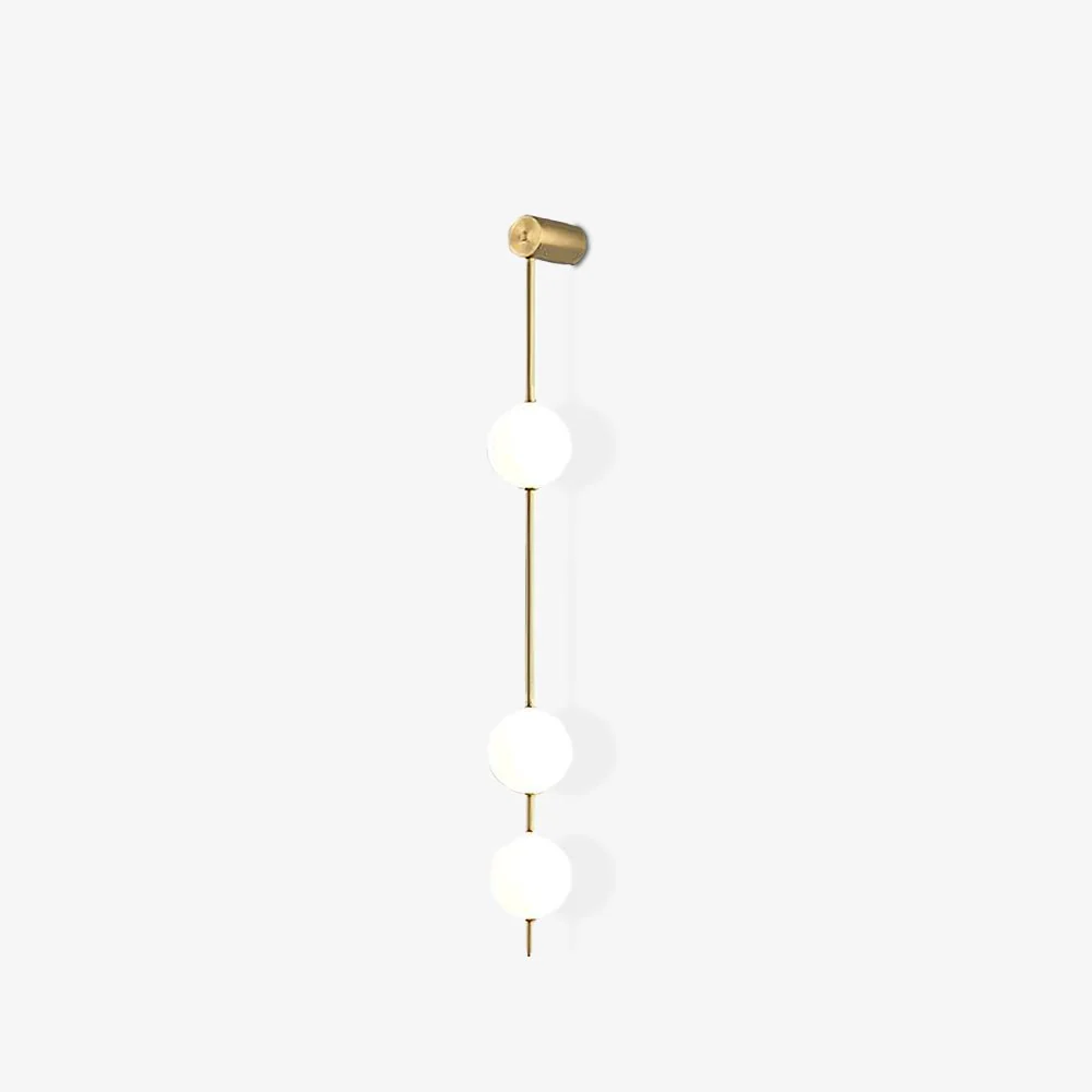 Lustra Wall Lamp Vertical Balls Brass - Image 2