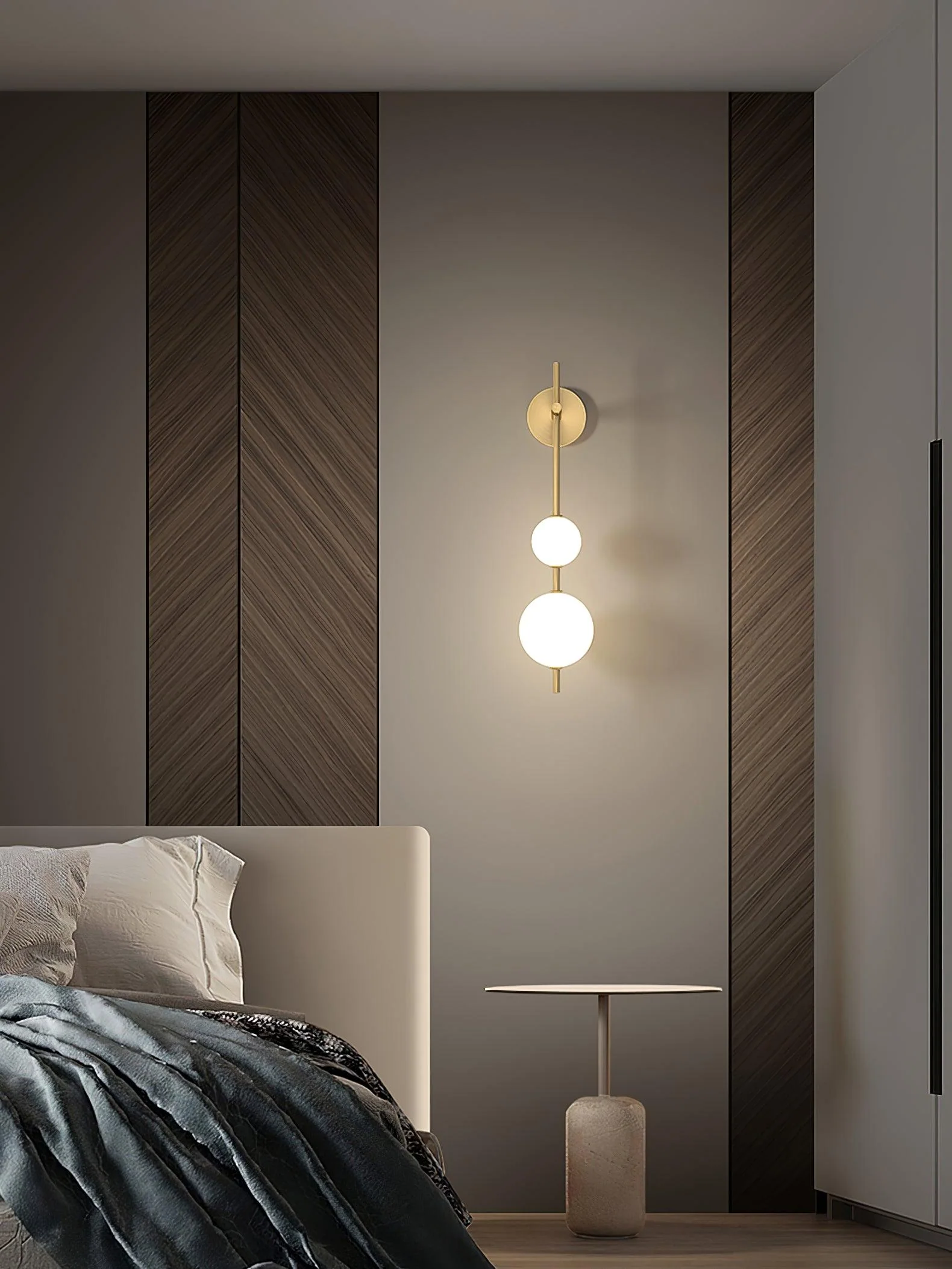 Lustra Wall Lamp Vertical Globe Minimalist - Image 4